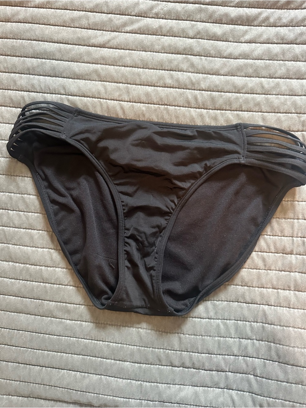 Athleta Black Strappy Hipster Bikini Bottom